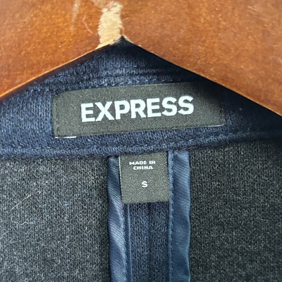 Express Men's wool blend Midnight Blue Blazer - Picture 5 of 8